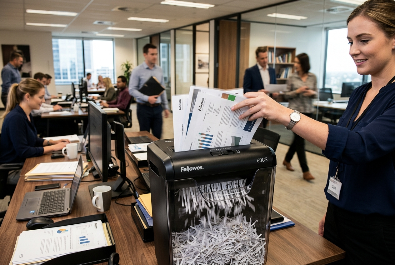 Fellowes Powershred 60Cs Partikelschnitt Aktenvernichter